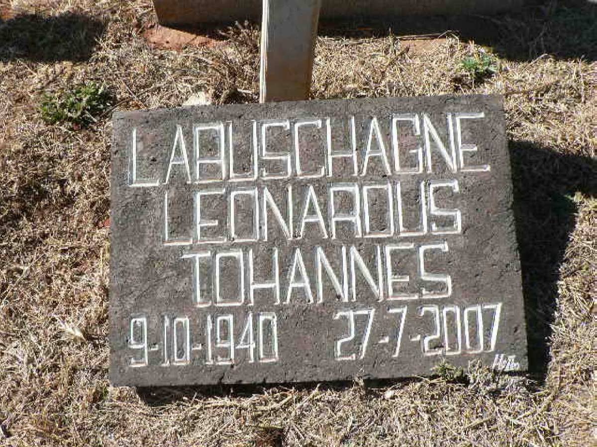 LABUSCHAGNE Leonardus Johannes 1940-2007
