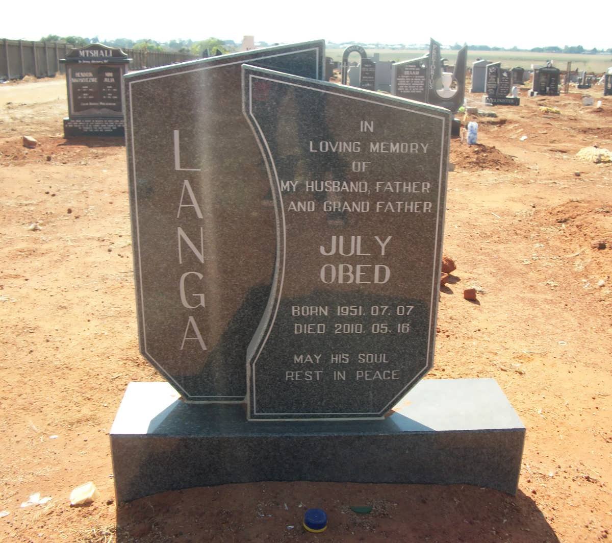 LANGA July Obed 1951-2010