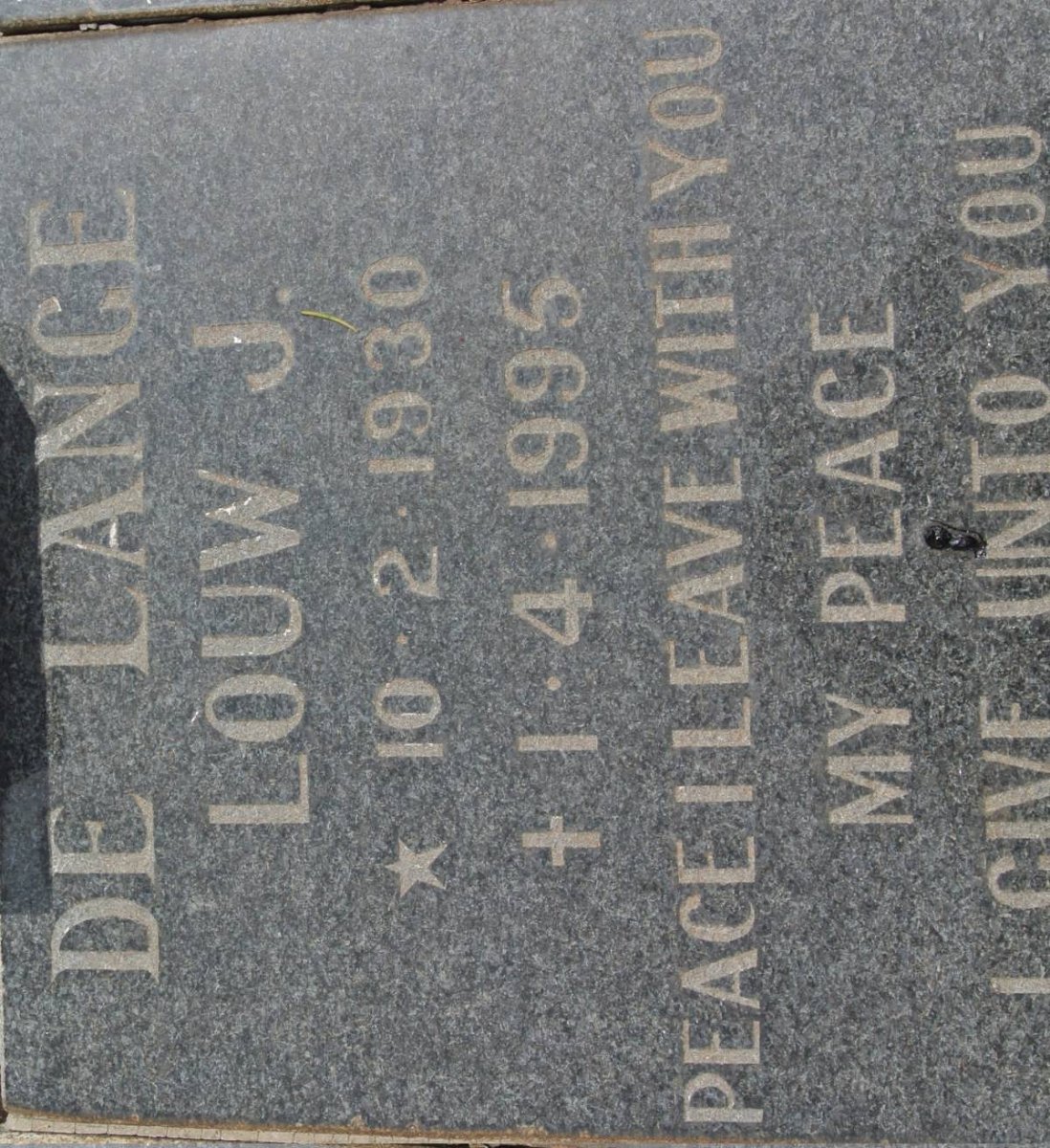 LANGE Louw J., de 1930-1995