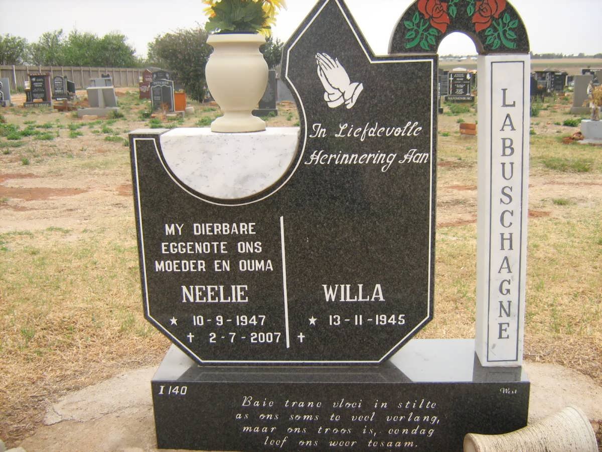 LABSCHAGNE Neelie 1947-2007 &amp; Willa 1945-