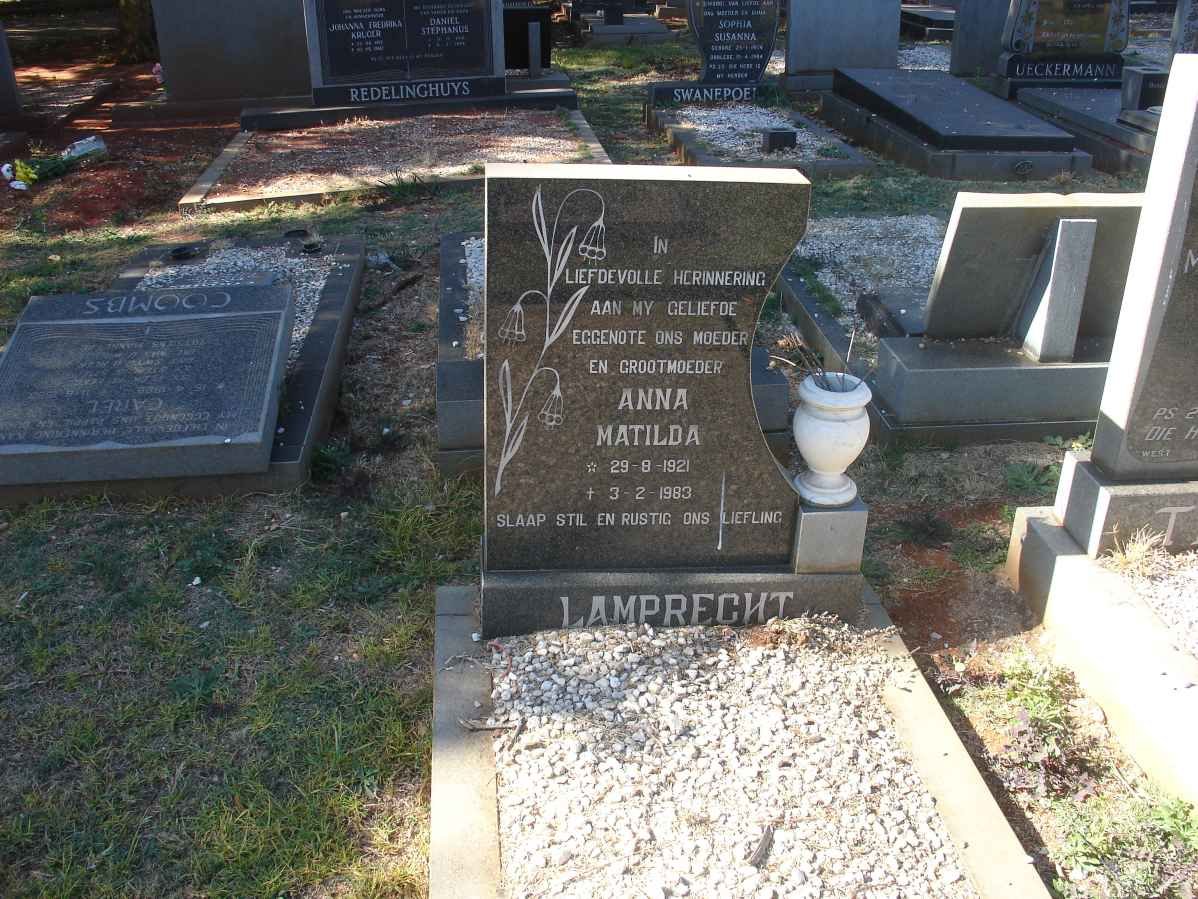 LAMPRECHT Anna Matilda 1921-1983