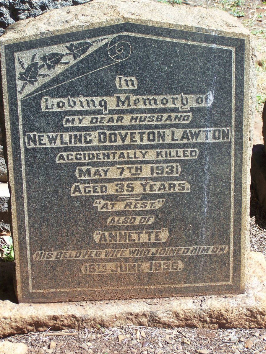 LAWTON Newling Doveton -1931 &amp; Annette -1936