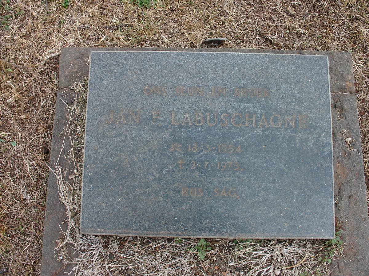 LABUSCHAGNE Jan F. 1954-1975