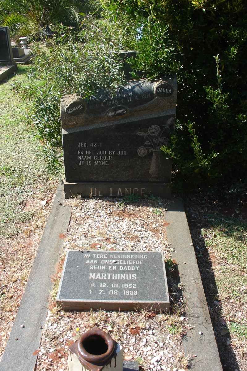 LANGE Johan, de 1949-1971 :: DE LANGE Marthinus 1952-1989