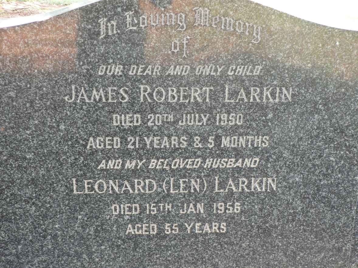 LARKIN Leonard -1956 :: LARKIN James Robert -1950