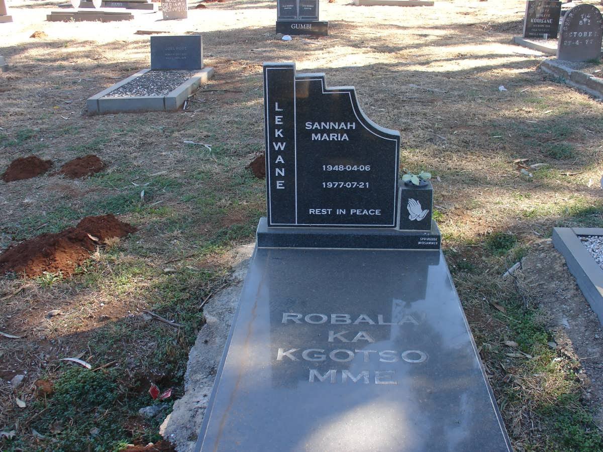 LEKWANE Sannah Maria 1948-1977