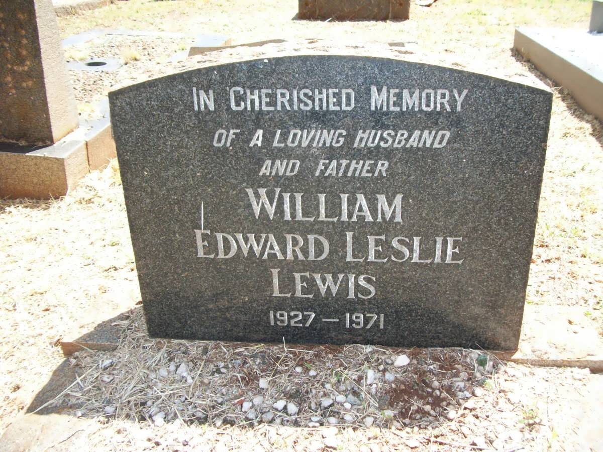 LEWIS William Edward Leslie 1927-1971