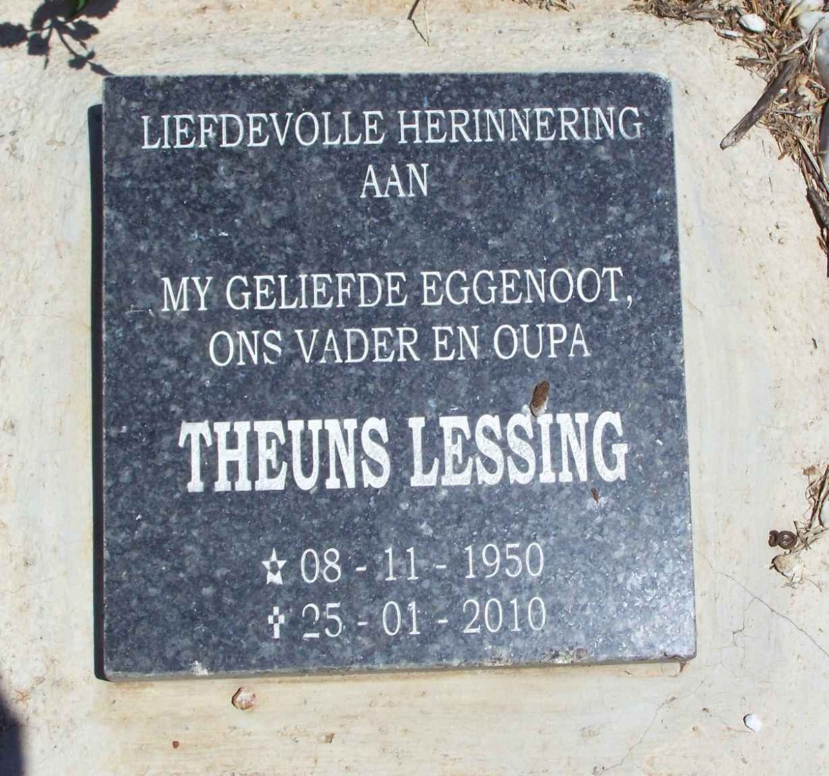LESSING Theuns 1950-2010