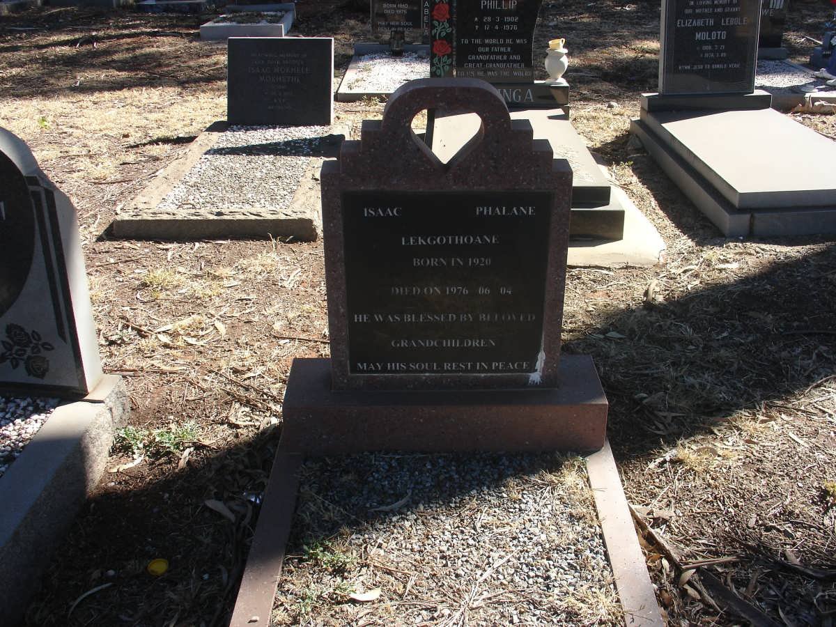 LEKGOTHOANE Isaac Phalane 1920-1976