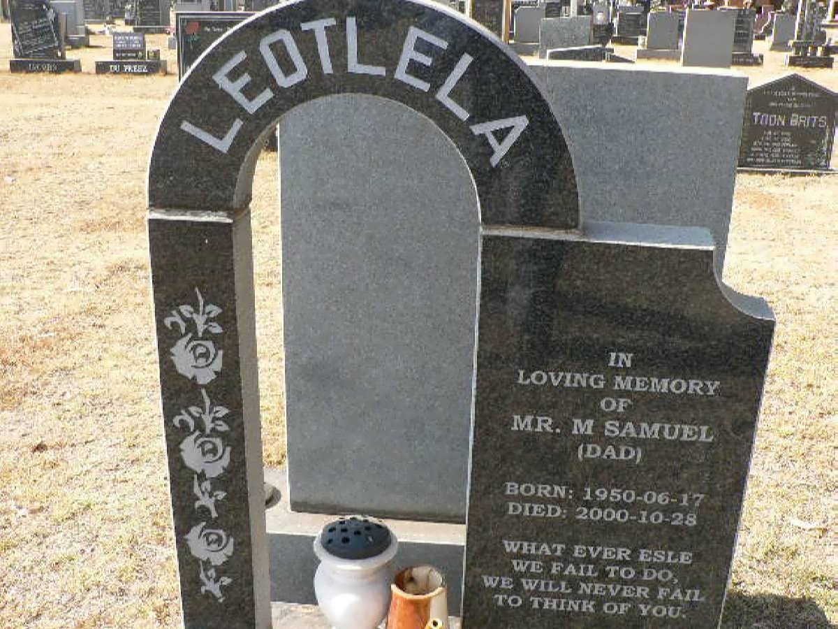 LEOTLELA M. Samuel 1950-2000