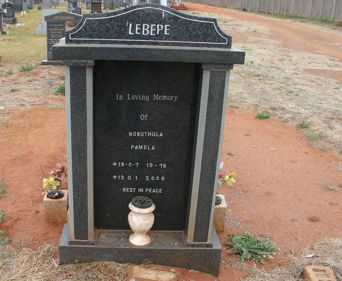 LEBEPE Nokuthula Pamela 1916-2006