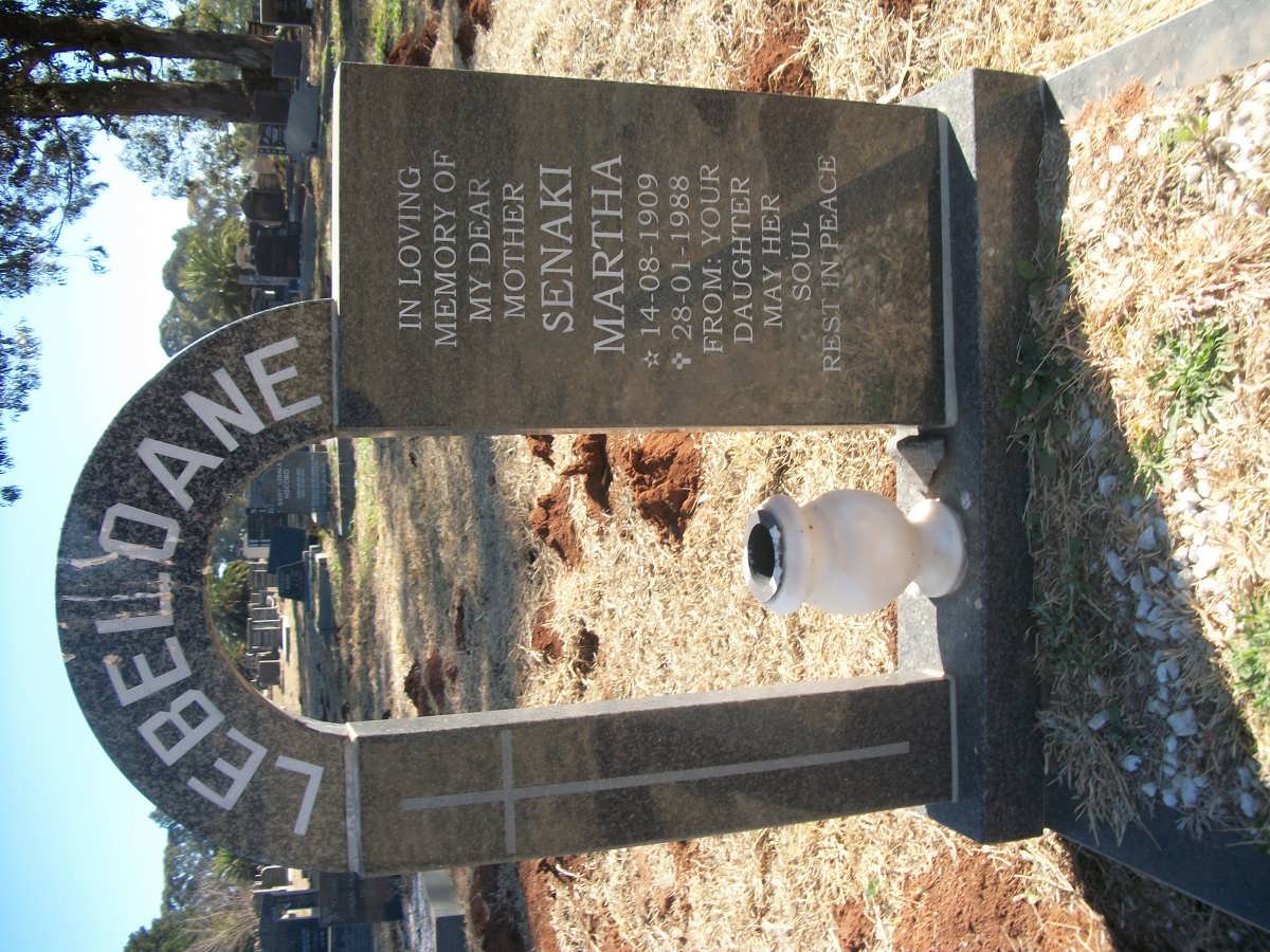 LEBELOANE Senaki Martha 1909-1988