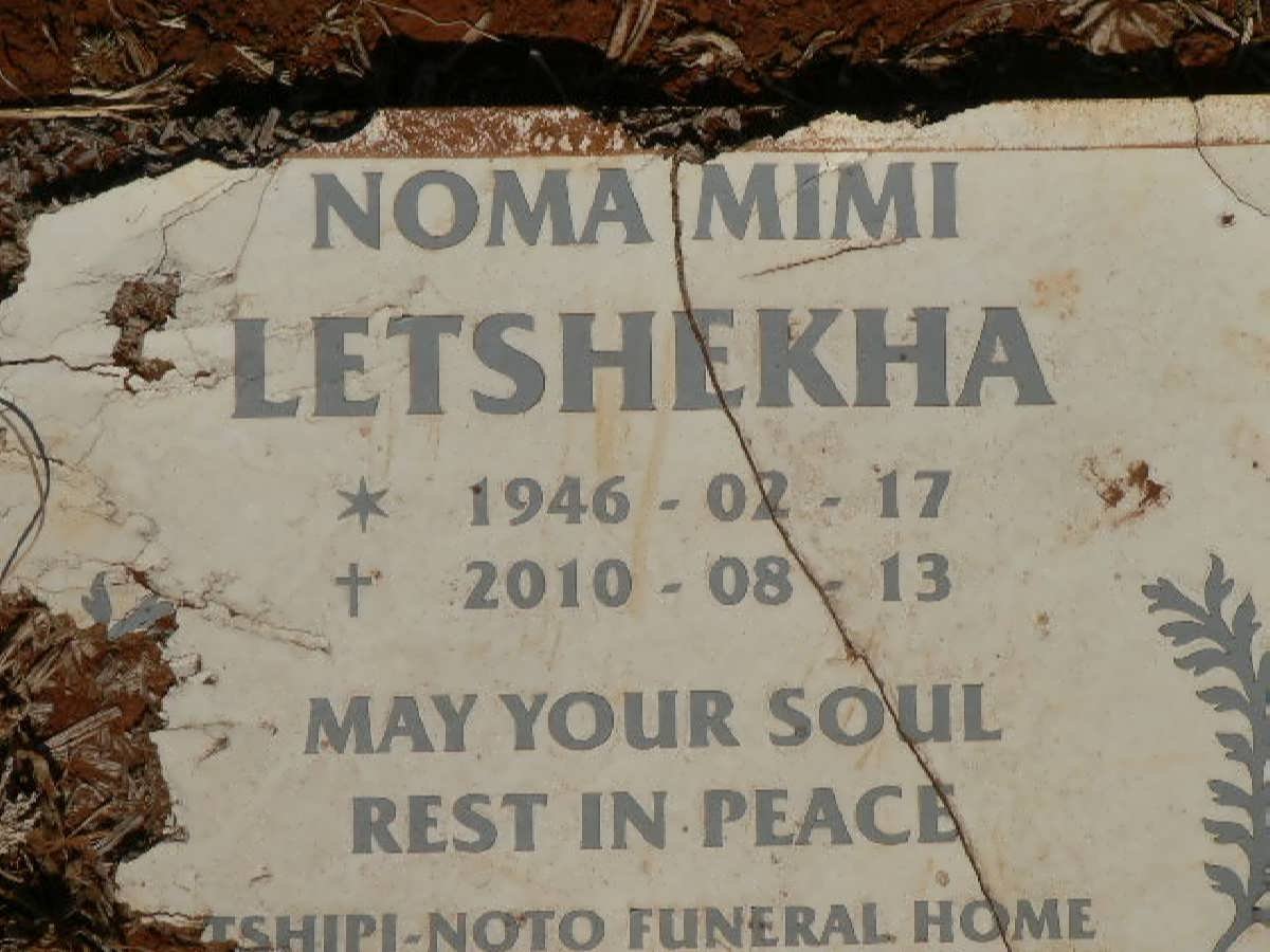 LETSHEKHA Noma Mimi 1946-2010