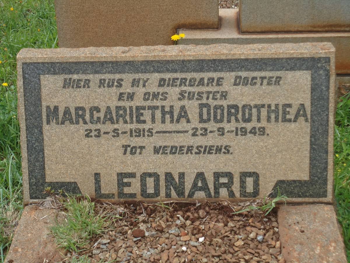 LEONARD Margarietha Dorothea 1915-1949