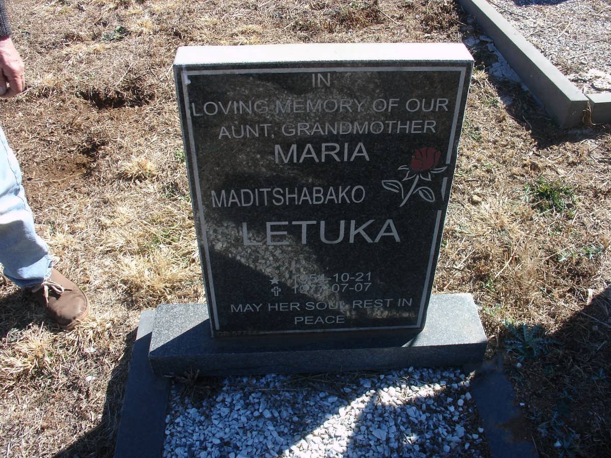 LETUKA Maria Maditshabako 1954-1077