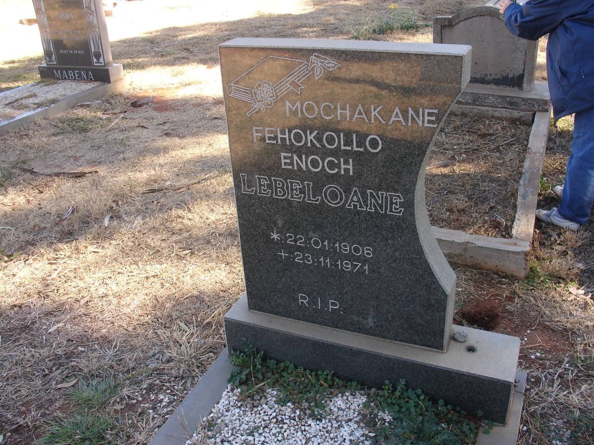 LEBELAONE Mochakane Fehokollo 1906-1971