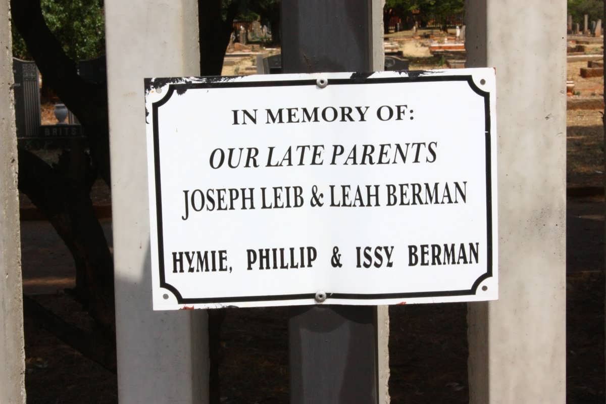 LEIB Joseph BERMAN Leah