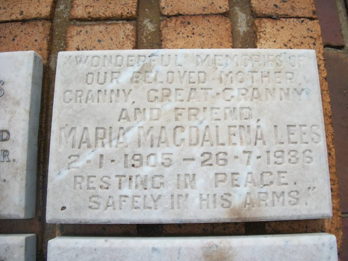 LEES Maria Magdalena 1905-1986