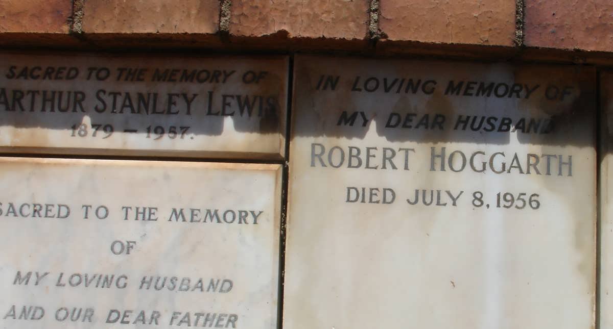 LEWIS Arthur Stanley 1879-1957 :: HOGGARTH Robert -1956