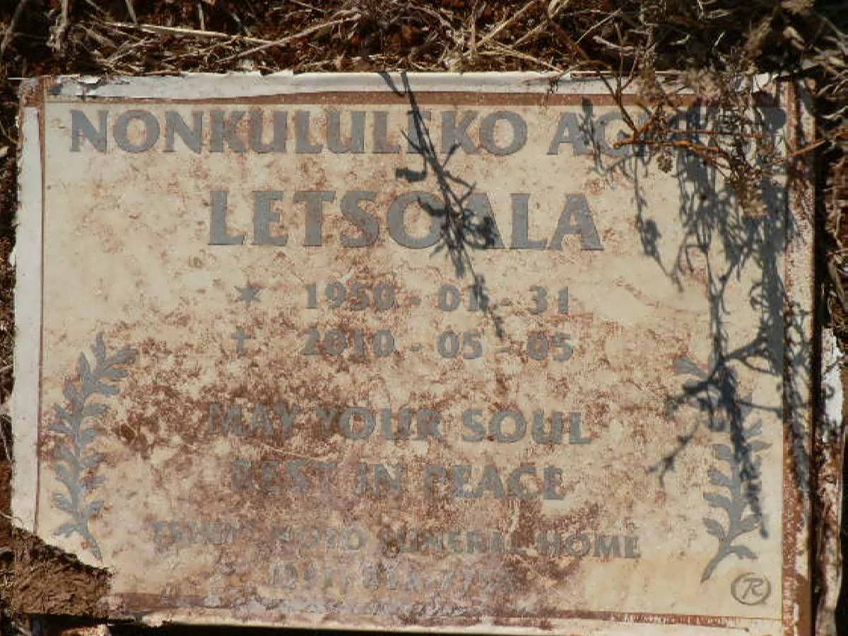 LETSOALA Nonkululeko Agnes 1950-2010