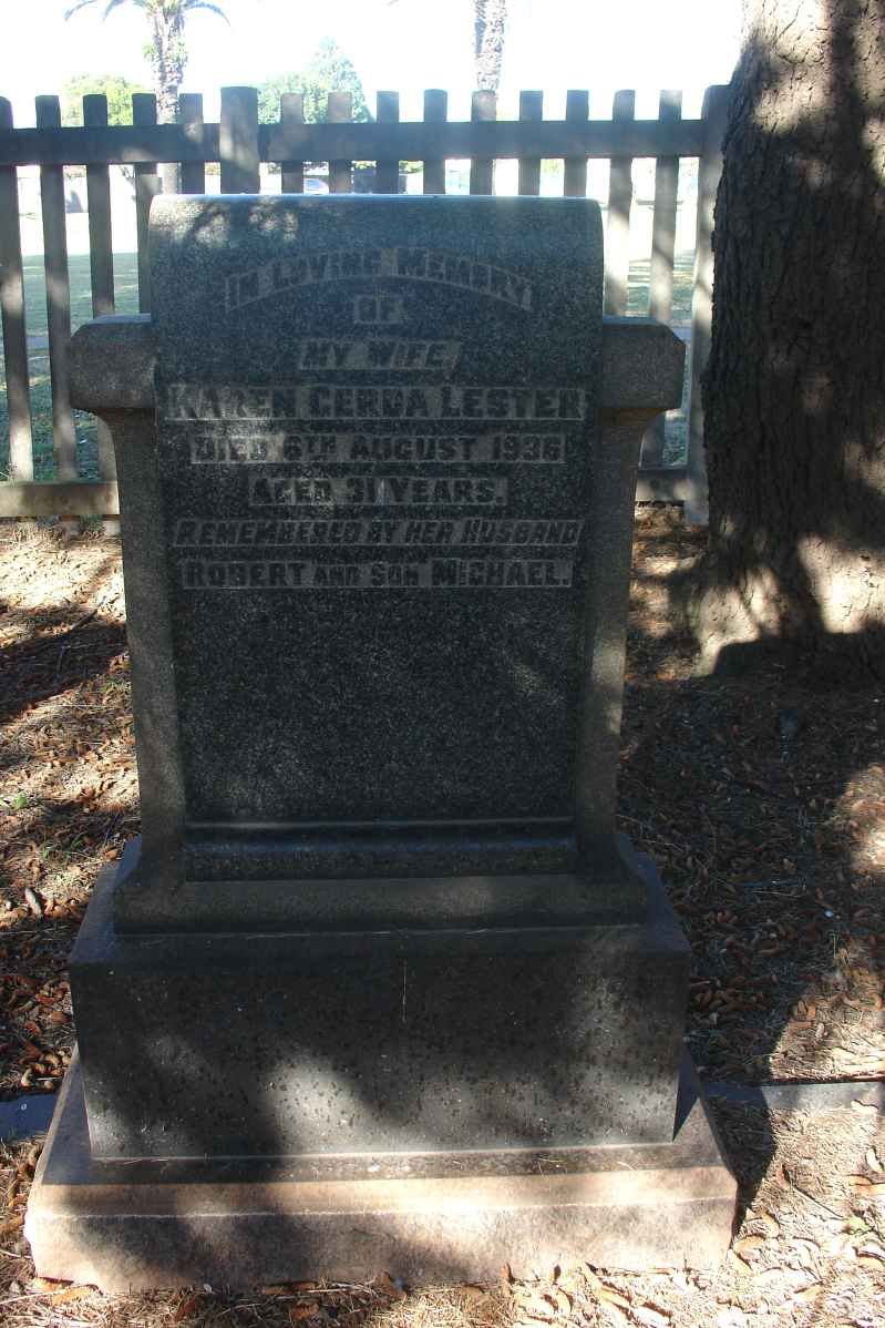 LESTER Karen Gerda -1936