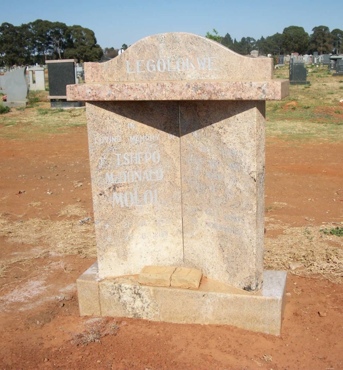 LEGOLOKWE Tshepp McDonald Moloi 1972-20??