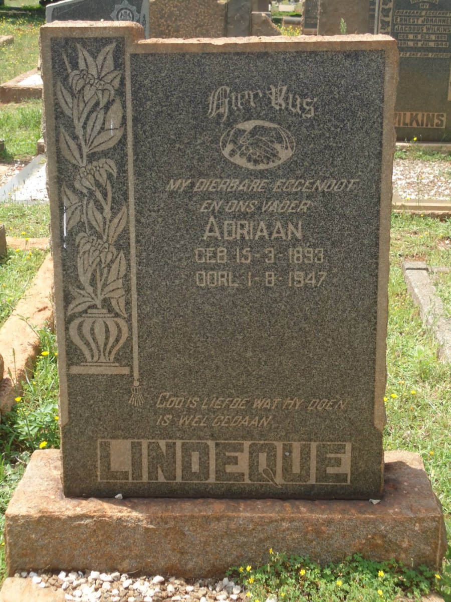 LINDEQUE Adriaan 1893-1947