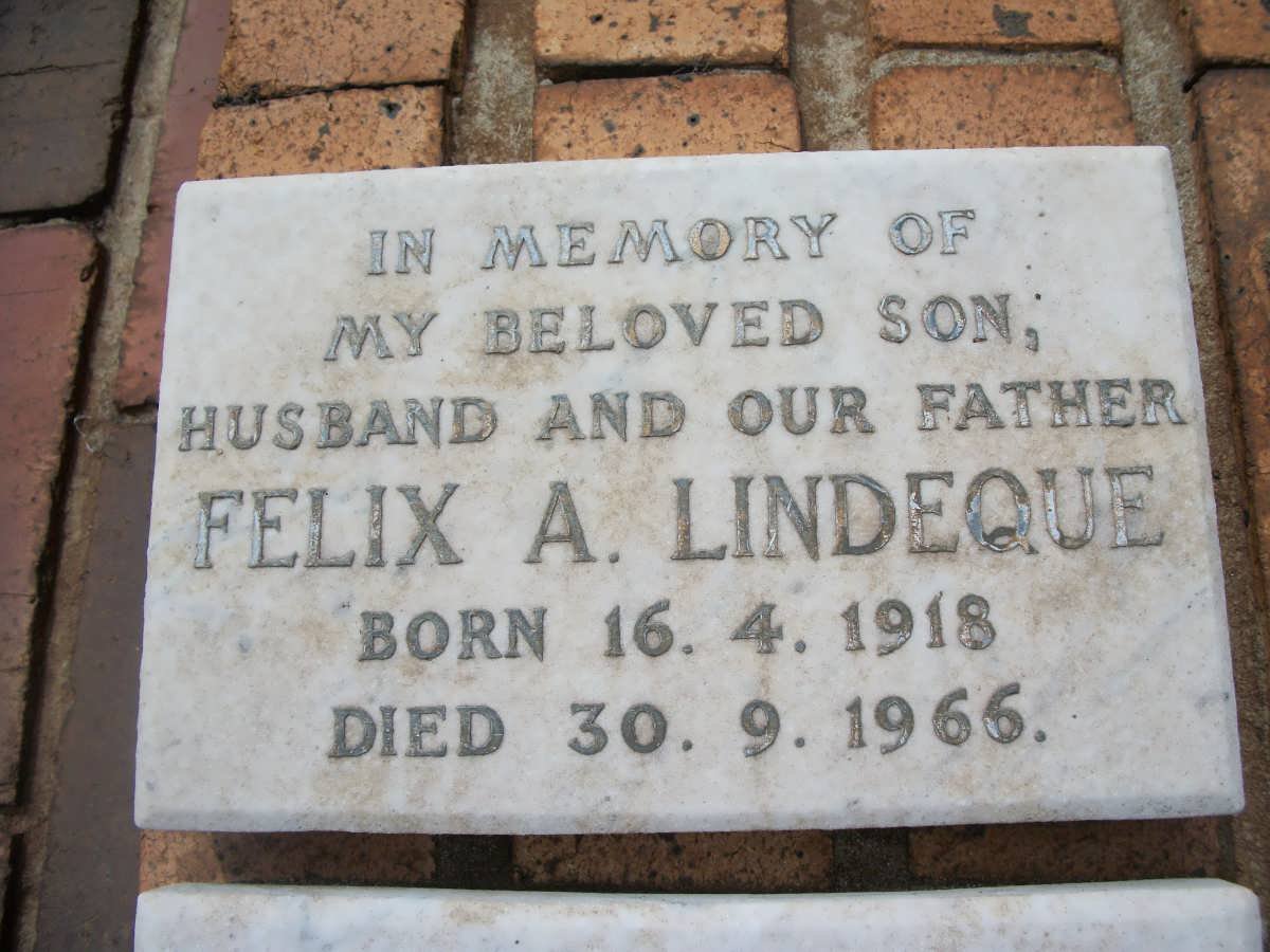 LINDEQUE Felix A. 1918-1966