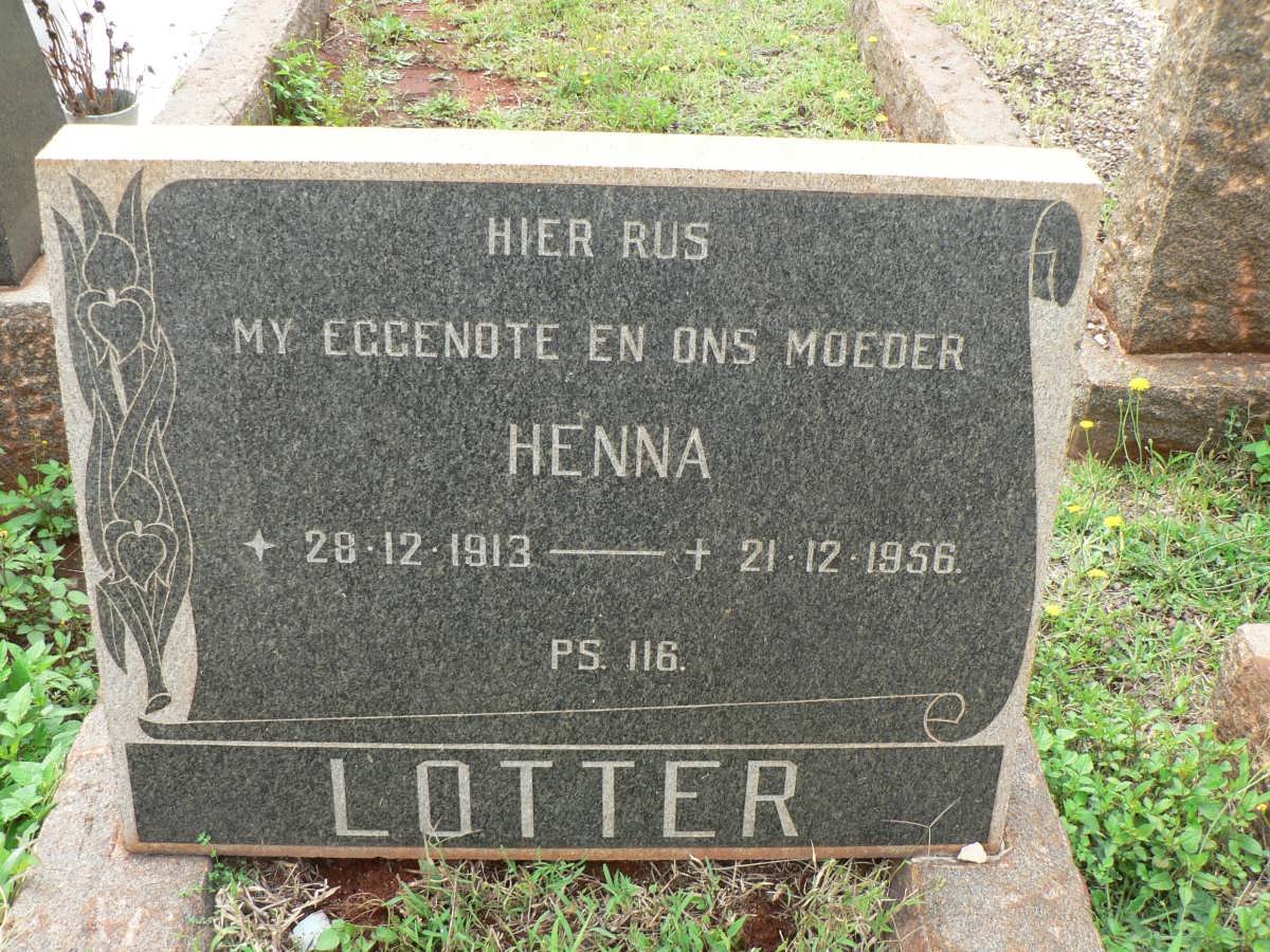 LOTTER Henna 1913-1956