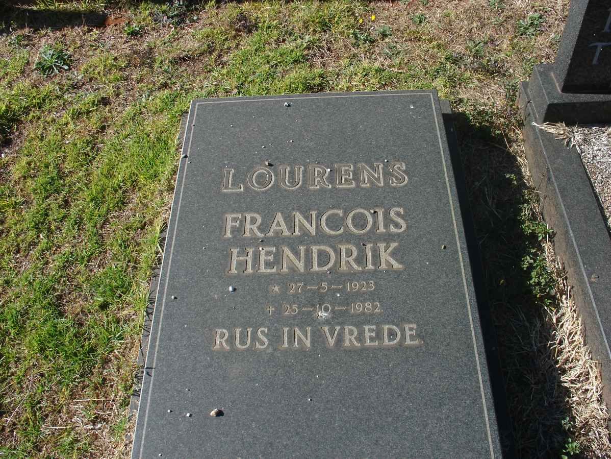 LOURENS Francois Hendrik 1923-1982