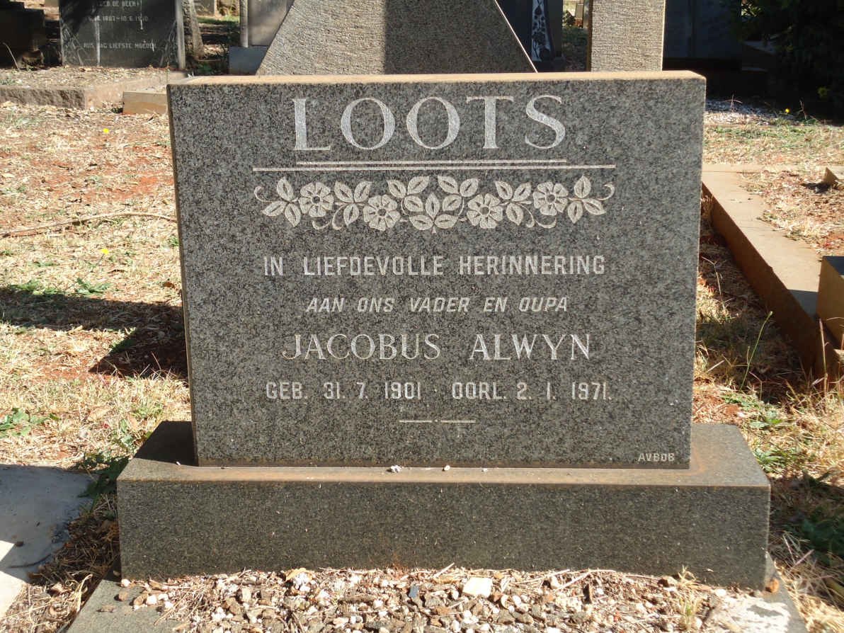 LOOTS Jacobus Alwyn 1901-1971