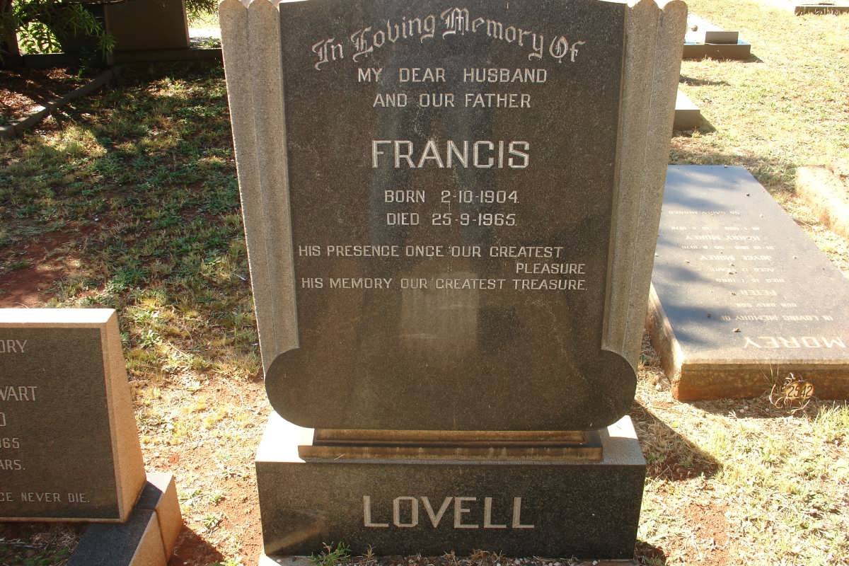LOVELL Francis 1904-1965