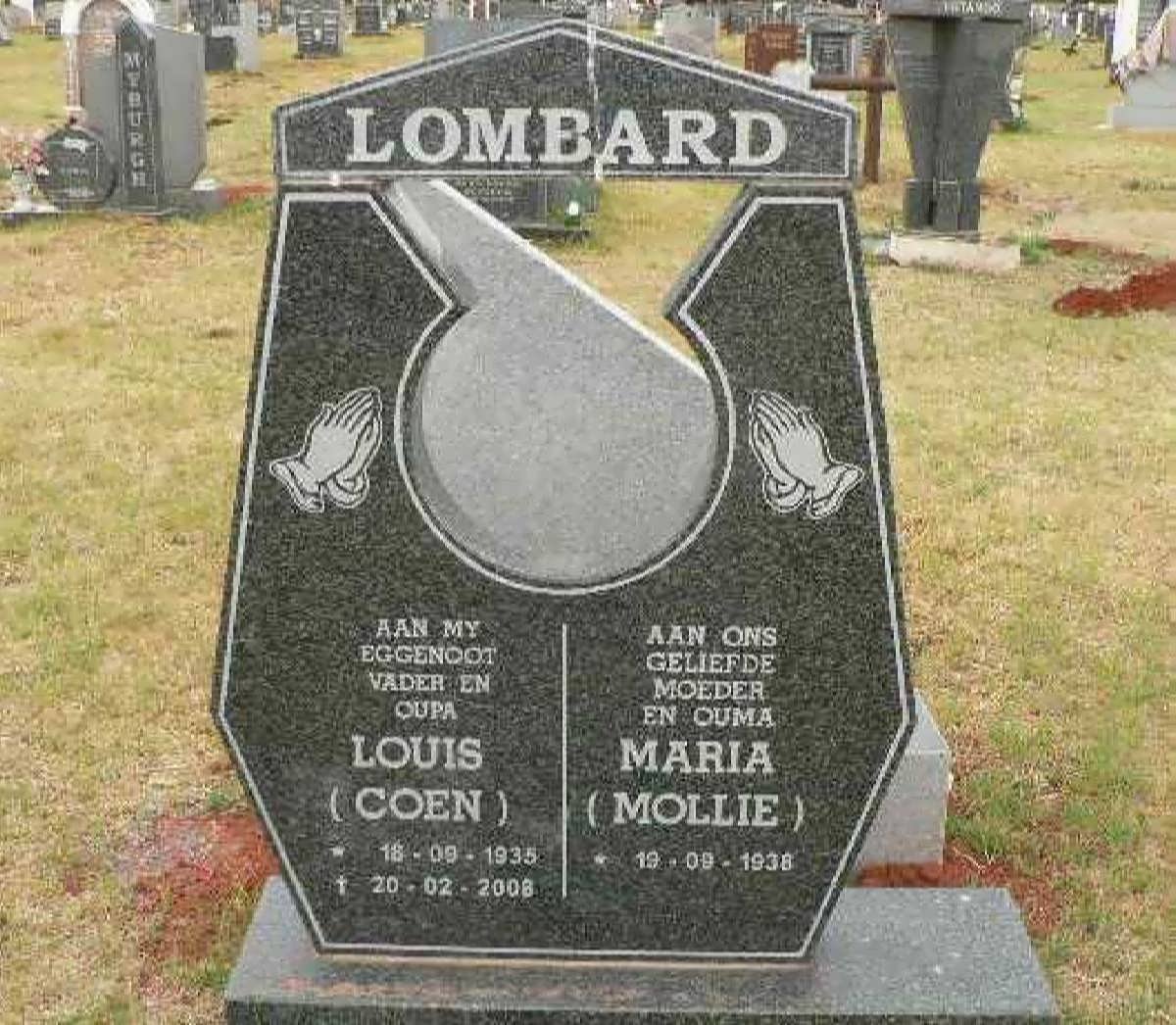 LOMBARD Louis 1935-2008 &amp; Maria 1938-