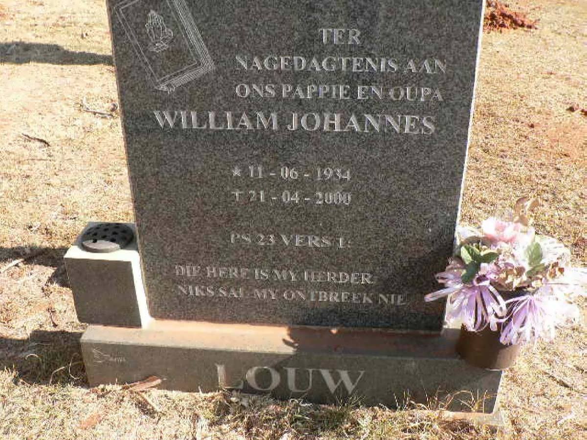 LOUW Wlliam Johannes 1934-2000