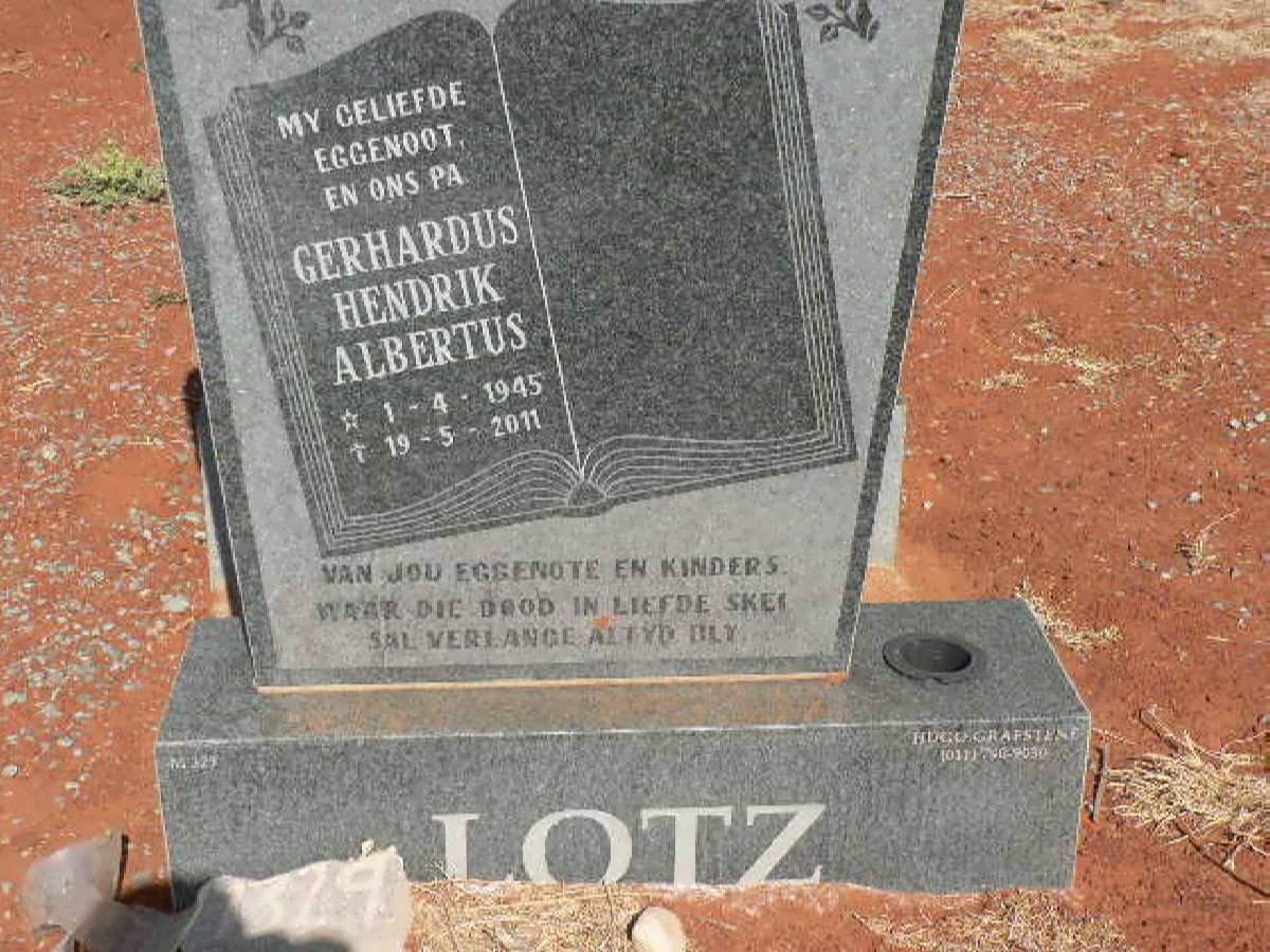 LOTZ Gerhardus Hendrik Albertus 1945-2011