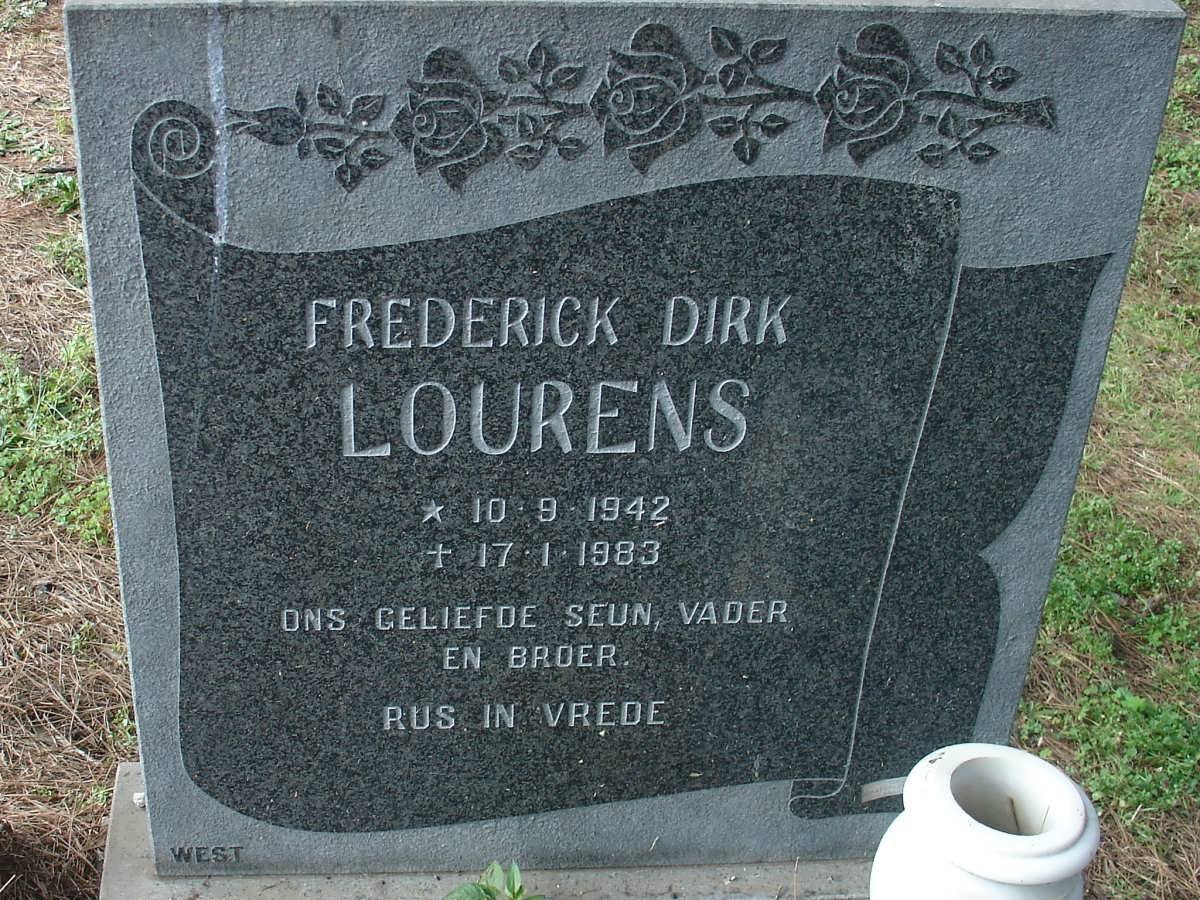 LOURENS Frederick Dirk 1942-1983