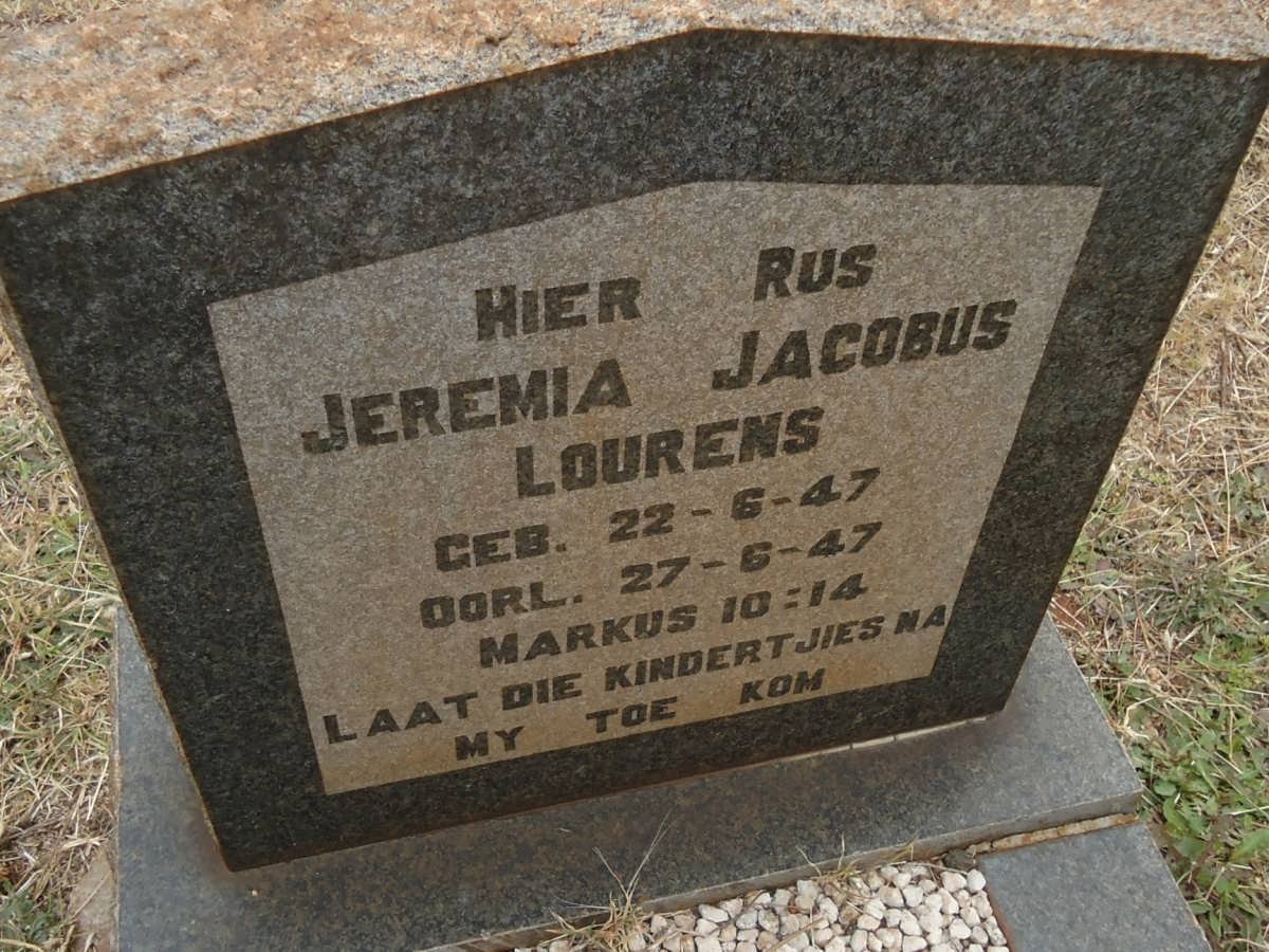 LOURENS Jeremia Jacobus 1947-1947