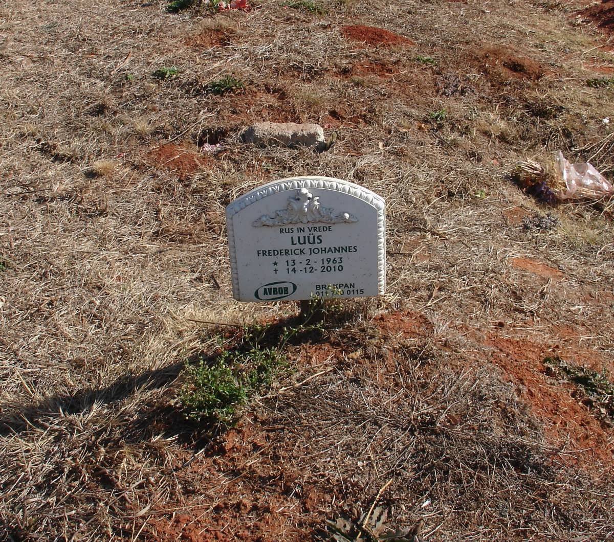 LUÜS Frederick Johannes 1963-2010