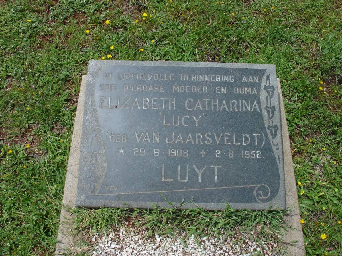 LUYT Elizabeth Catharina nee VAN JAARSVELDT 1908-1952