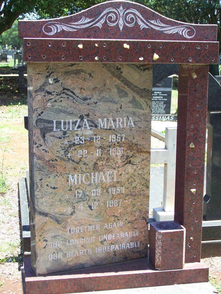 LUIZA Michael 1953-1987 &amp; Maria 1957-1981