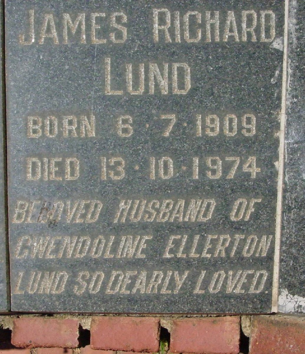 LUND James Richard 1909-1974