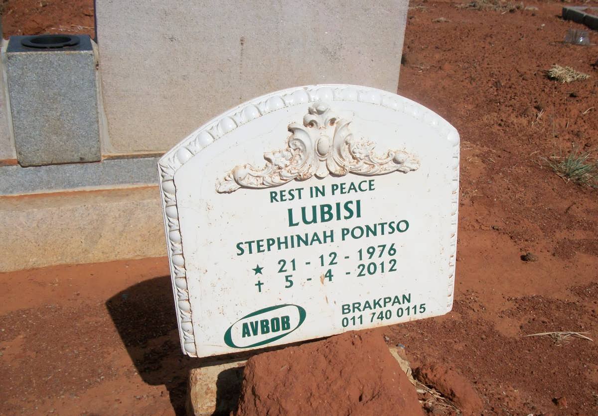 LUBISI Stephinah Pontso 1976-2012