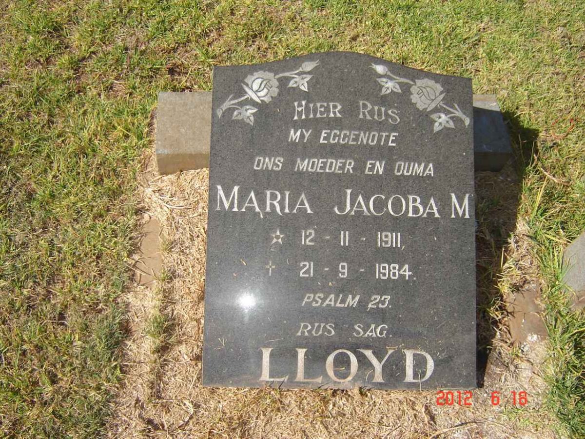 LLOYD Maria Jacoba M. 1911-1984