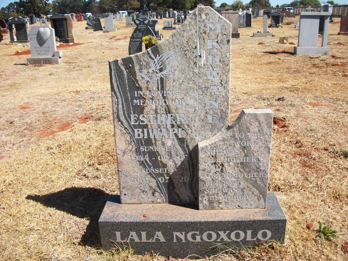 MKHWANE Esther Biwapi 1944-2007