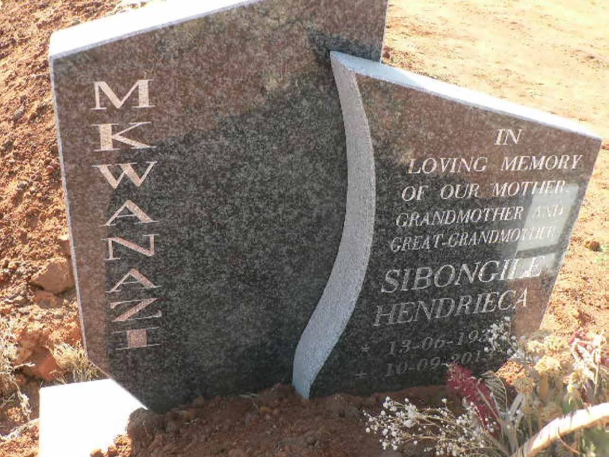 MKWANZI Sibongile Hendrieca 193?-2013