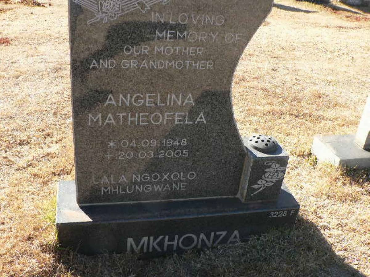 MKHONZA Angelina Matheofela 1948-2005