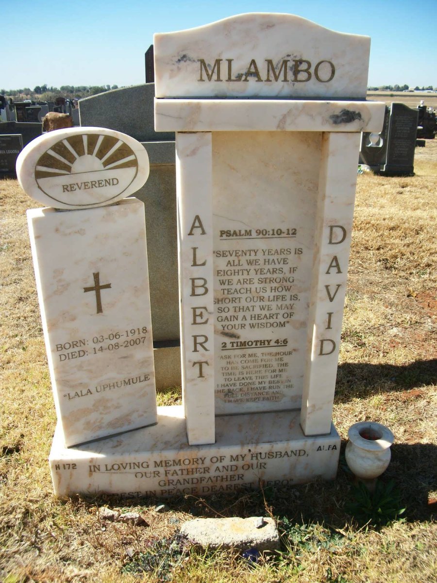 MLAMBO Albert David 1918-2007