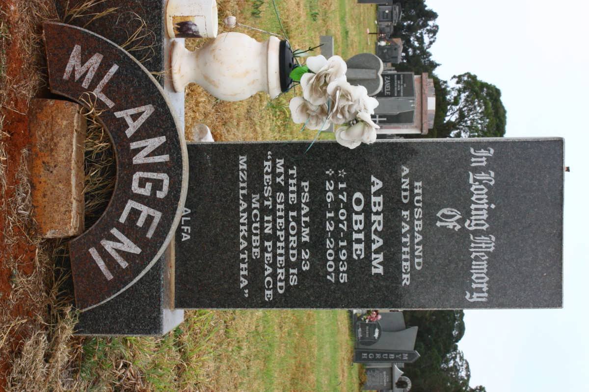 MLANGENI Abram Obie 1935-2007