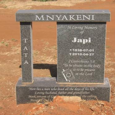 MNYAKENI Japie 1938-2011