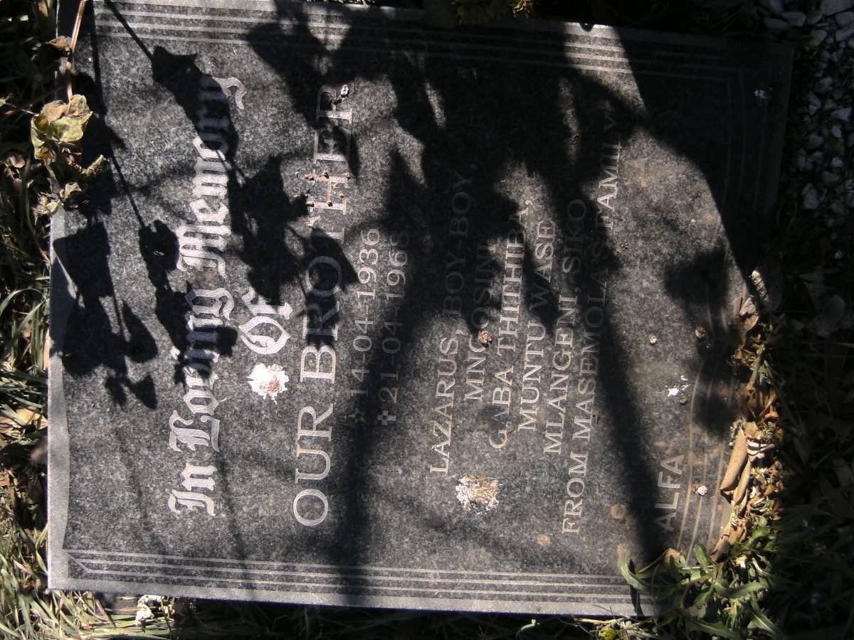 MNGOSINI Lazarus Boy-Boy 1936-1968